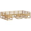 vidaXL Set di divani da esterno 10 pcs Bianco Legno di Acacia Massello