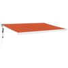 vidaXL Tenda Retrattile Arancione e Marrone 4,5x3m Tessuto e Alluminio