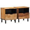 vidaXL Comodini 2pz 40x33x46 cm in Legno Massello di Acacia