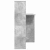vidaXL Scrivania con lo scaffale Grigio cemento 131,5 x 50 x 106,5 cm