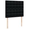 vidaXL Giroletto a Molle con Materasso Nero 120x190 cm in Tessuto