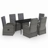 vidaXL Set da Pranzo da Giardino 7 pz con Cuscini Grigio