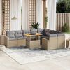 vidaXL Set Divano da Giardino 10 pz con Cuscini Beige in Polyrattan
