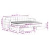 vidaXL Divano Letto Estraibile Cassetti Grigio Chiaro 80x200cm Velluto