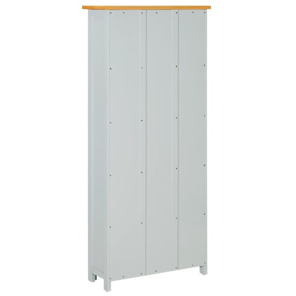 vidaXL Libreria a 5 Ripiani 60x22,5x140 cm in Massello di Rovere
