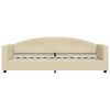 vidaXL Divano Letto Estraibile con Cassetti Crema 80x200 cm in Tessuto