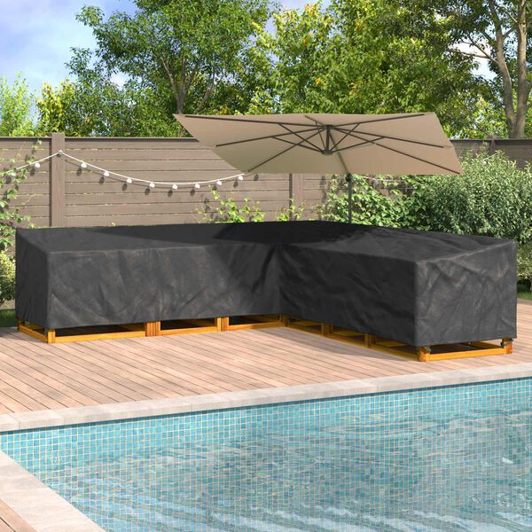 vidaXL Copertura per mobili Nero 325 x 325 x 80 cm Tessuto Oxford 420D