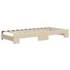 vidaXL Divano Letto Estraibile con Materassi Crema 80x200 cm Tessuto