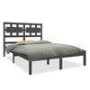 vidaXL Giroletto Grigio in Legno Massello 140x190 cm