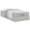 vidaXL Struttura letto con materasso 2 pcs Grigio chiaro Velluto