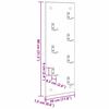 vidaXL Appendiabiti a muro Bianco 30 x 1.5 x 80 cm Legno multistrato
