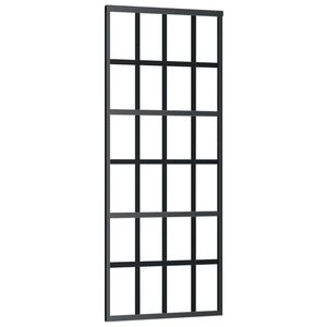 vidaXL Porta Scorrevole in Vetro ESG e Alluminio 76x205 cm Nera