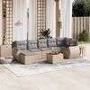 vidaXL Set Divano da Giardino 8 pz con Cuscini Beige in Polyrattan