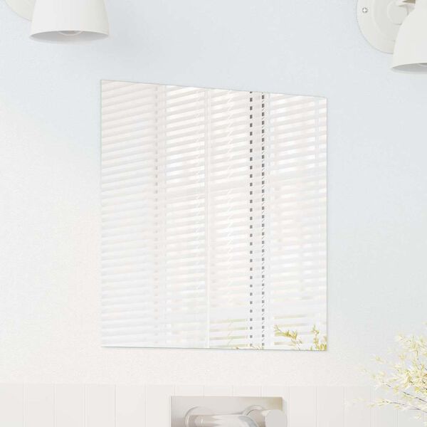 vidaXL Specchio da parete Quadrato 40 x 40 cm vetro temperato