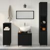 vidaXL Set di Mobili da Bagno 3 pcs Rovere Nero 30 x 30 x 190 cm