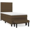 vidaXL Giroletto a Molle con Materasso Marrone Scuro 80x200 cm Tessuto