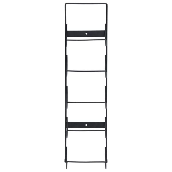 vidaXL Portavini da Parete per 5 Bottiglie Nero in Ferro