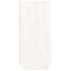 vidaXL Credenza Bianca 110x34x75 cm in Legno Massello di Pino