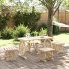 vidaXL Set da Pranzo da Giardino 5 pz in Legno Massello di Abete