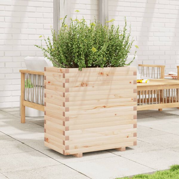 vidaXL Fioriera da Giardino 70x40x72 cm in Legno Massello di Pino