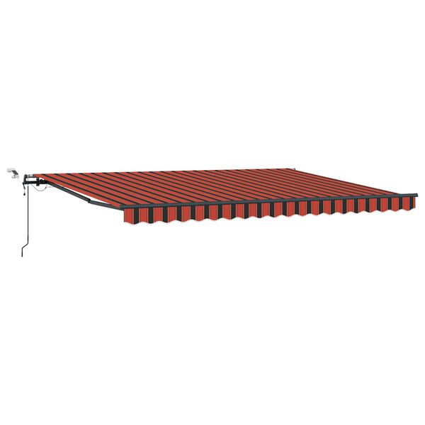 vidaXL Tessuto per Tenda arancione e marrone 450 &times; 300 cm Poliestere