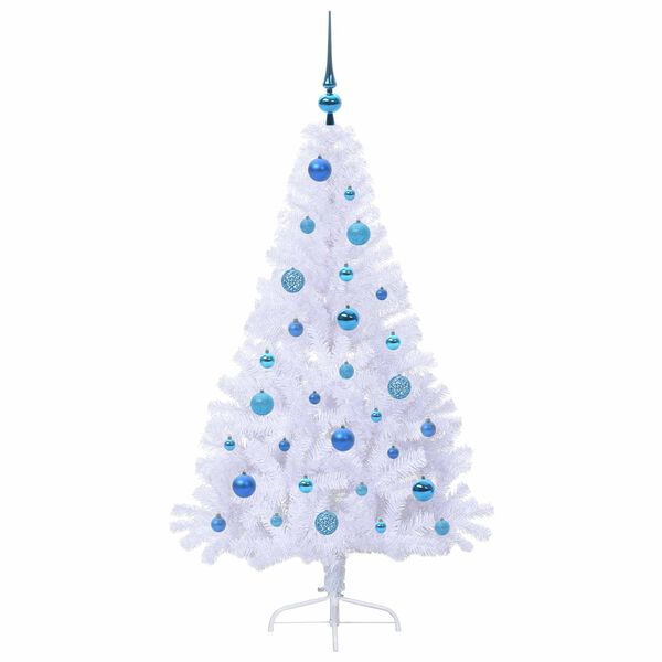 vidaXL Albero di Natale artificiale Bianco 150 cm PVC e Acciaio