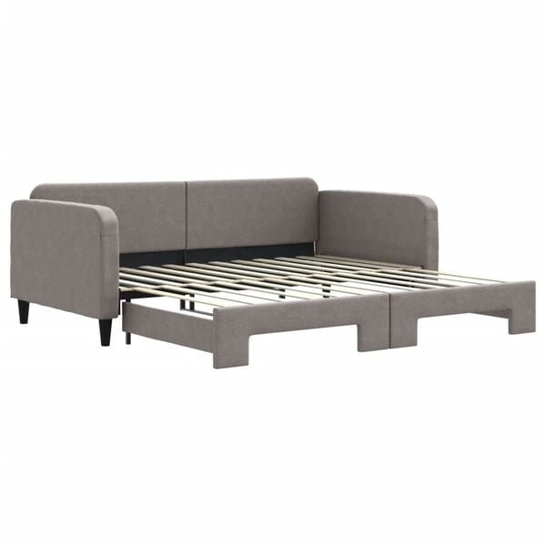 vidaXL Divano Letto con Letto Estraibile Tortora 100x200 cm in Tessuto