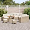 vidaXL Set Divano da Giardino 13 pcs Beige e Crema polyrattan