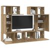 vidaXL Set mobile TV 6 pcs rovere artigianale 80 x 30 x 30 cm