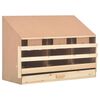 vidaXL Casetta Cova per Galline 3 Scomparti 93x40x65 cm Legno di Pino