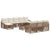 vidaXL Set Divano da Giardino 11 pcs Beige polyrattan