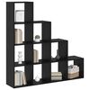 vidaXL Libreria divisoria Rovere Nero 131,5 x 29 x 131,5 cm