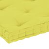 vidaXL Cuscino per Pallet e Pavimento Verde Mela 73x40x7 cm in Cotone
