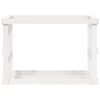 vidaXL Portaceppi da Esterno Bianco 108x52x74 cm Legno Massello Pino