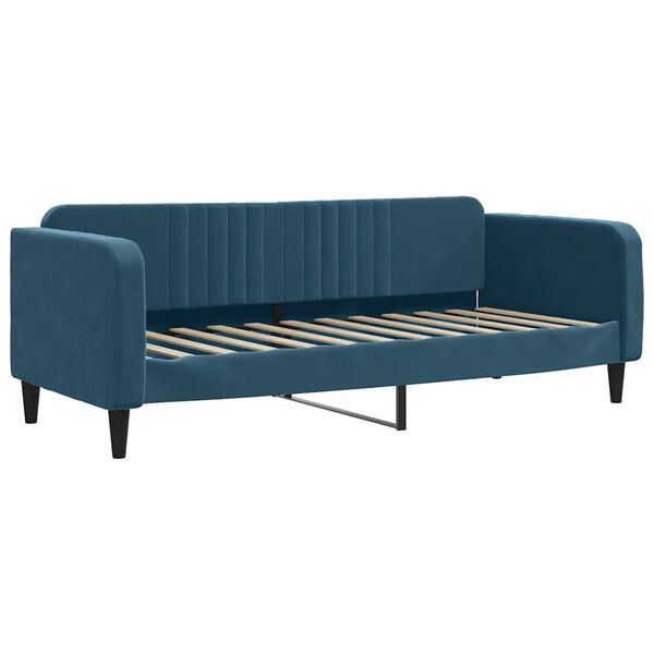 vidaXL Divano Letto Estraibile con Cassetti Blu 80x200 cm Velluto