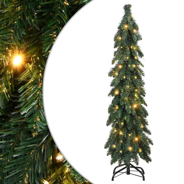vidaXL Albero di Natale Artificiale Preilluminato con 80 LED 150 cm