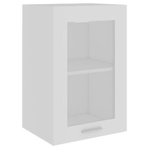 vidaXL Armadio Sospeso con Vetro &ldquo;Lyon&rdquo; Bianco 40x31x60 cm