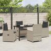 vidaXL Set da Pranzo per Giardino 5 pcs Grigio chiaro polyrattan