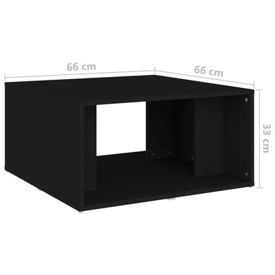 vidaXL Tavolini da Salotto 4 pz Neri 33x33x33 cm in Legno Multistrato
