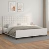 vidaXL Giroletto con Testiera Bianco 200x200 cm in Similpelle