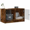 vidaXL Mobile Porta TV con Ante in Vetro Rovere Fumo 68x37x42 cm