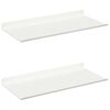 vidaXL Mensola sospesa 2 pz Bianco 40 x 18 x 2,5 cm Acciaio