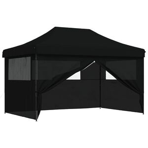 vidaXL Tenda Party 292 x 440 x 315 cm Nero Tessuto Oxford