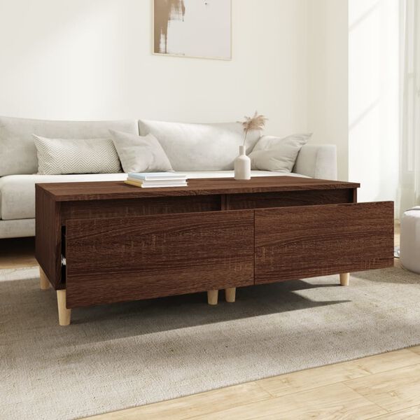 vidaXL Tavolini 2pz Rovere Marrone 50x46x35cm in Legno Multistrato