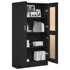vidaXL Armadio per Libri Rovere Nero 82,5 x 30,5 x 150 cm