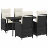 vidaXL Set Tavolo da Salotto 5 pz Nero e Bianco Crema