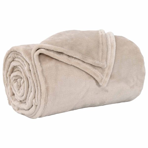 vidaXL Coperte da Pile 6 pcs Beige 150 x 200 cm Panno