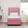vidaXL Letto a molle con materasso Rosa 190 x 90 cm Poliestere