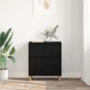 vidaXL Credenza Rovere Nero 60 x 35 x 70 cm Legno multistrato