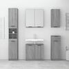 vidaXL Set Mobili da Bagno 5 pz Grigio Sonoma in Legno Multistrato